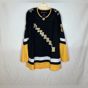 Adidas Pittsburgh Penguins #71 Evgeni Malkin Alternate Third Hockey Jersey Sz 60